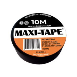 CINTA AISLADORA M-TAPE 10 MTS NEGRA - C/U MAXI TAPE